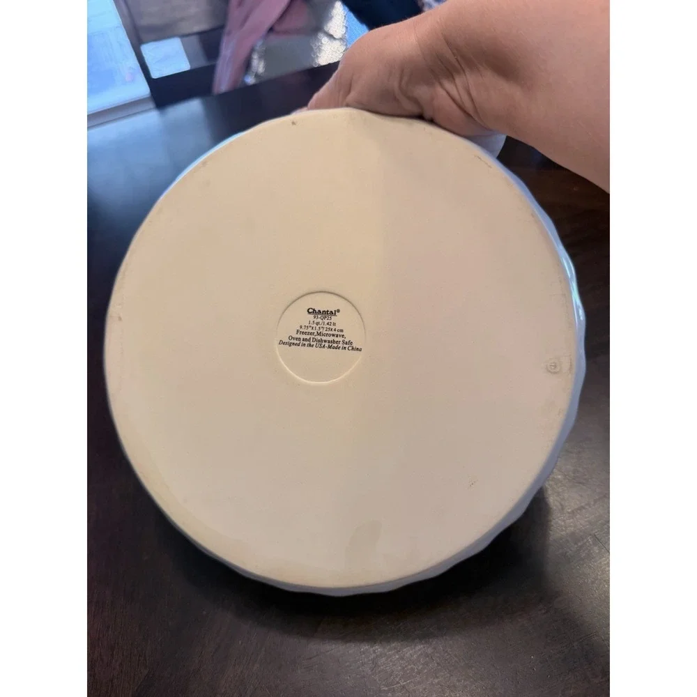Chantal white scalloped Edge Fluted Pie Quiche Plate 10.5 inch